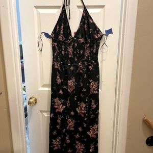 Romper with long back skirt